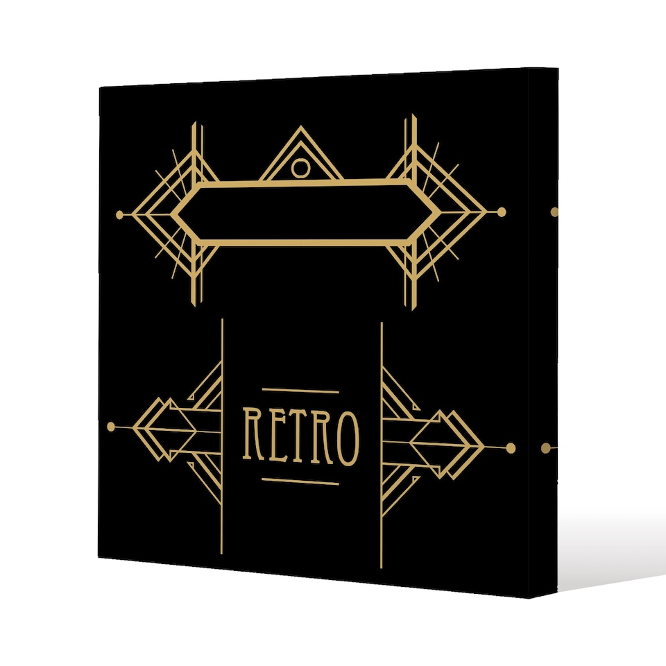 Art Deco Retro (Canvas Print) / 46 x 46 x 4cm | Multi