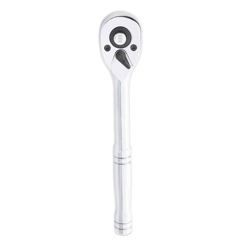 image 1 of SPARES2GO 3/8" Socket Ratchet Square Drive 100 Teeth Quick Release Reversible Chrome Vanadium Steel Tool