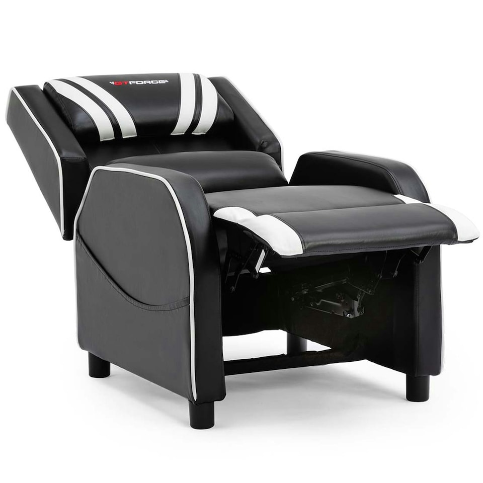 image 1 of Ranger S Faux Leather Recliner Armchair Sofa Cinema Gaming Chair (White)