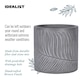 image 8 of Leaf Embossed Brown Round Garden Planter D37 H37 cm, 39.8 ltrs Cap.