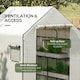 image 5 of Outsunny Walk-in Greenhouse Cover Replacement with Door and Mesh Windows, Green