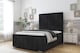 image 2 of Sloomy Radcliffe Black Naples Bed Frame With 50" Upholstered Headboard 4'6 Double