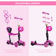 image 4 of Kids Kick Scooter, Three-Wheel Walker w/ Removable Adjustable Seat, Pink