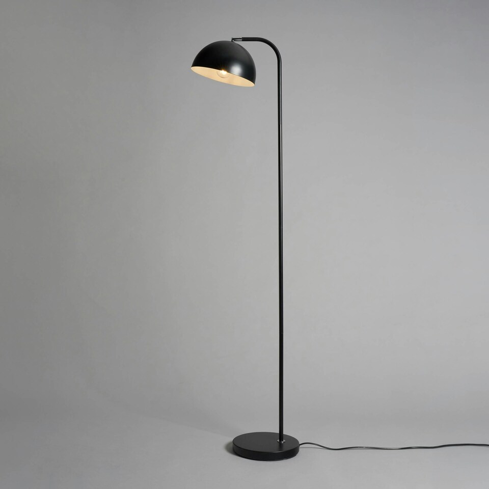 image 1 of BHS Travis Arc Floor Lamp, Matte Black