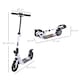 image 5 of HOMCOM Folding Kick Scooter Hight-Adjustable Urban Scooter with Rear Brake, Double Shock Absorption System & 2 Big Wheels, For 14 older Teens Adult, White