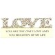 image 2 of Sentiments Die Cut Block Love