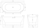 image 8 of Balterley Contemporary Back To Wall Freestanding Bath from Balterley