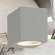 image 3 of Set of 2 Falmouth - Grey Downwards Outdoor IP44 Wall Lights Grey | Clear