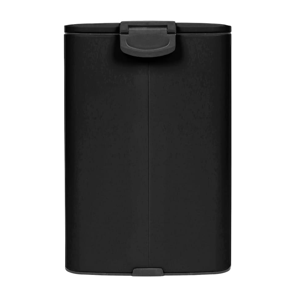 image 1 of Harbour Housewares Square Stainless Steel Kitchen Pedal Bin - 20L | Black | Black | One Size