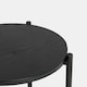 image 5 of OHS Round Side Table Coffee End Tables Nightstand with Metal Frame | Black