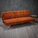 image 2 of Brighton Sofa Bed - Velvet - L85 x W180 x H76 cm - Orange
