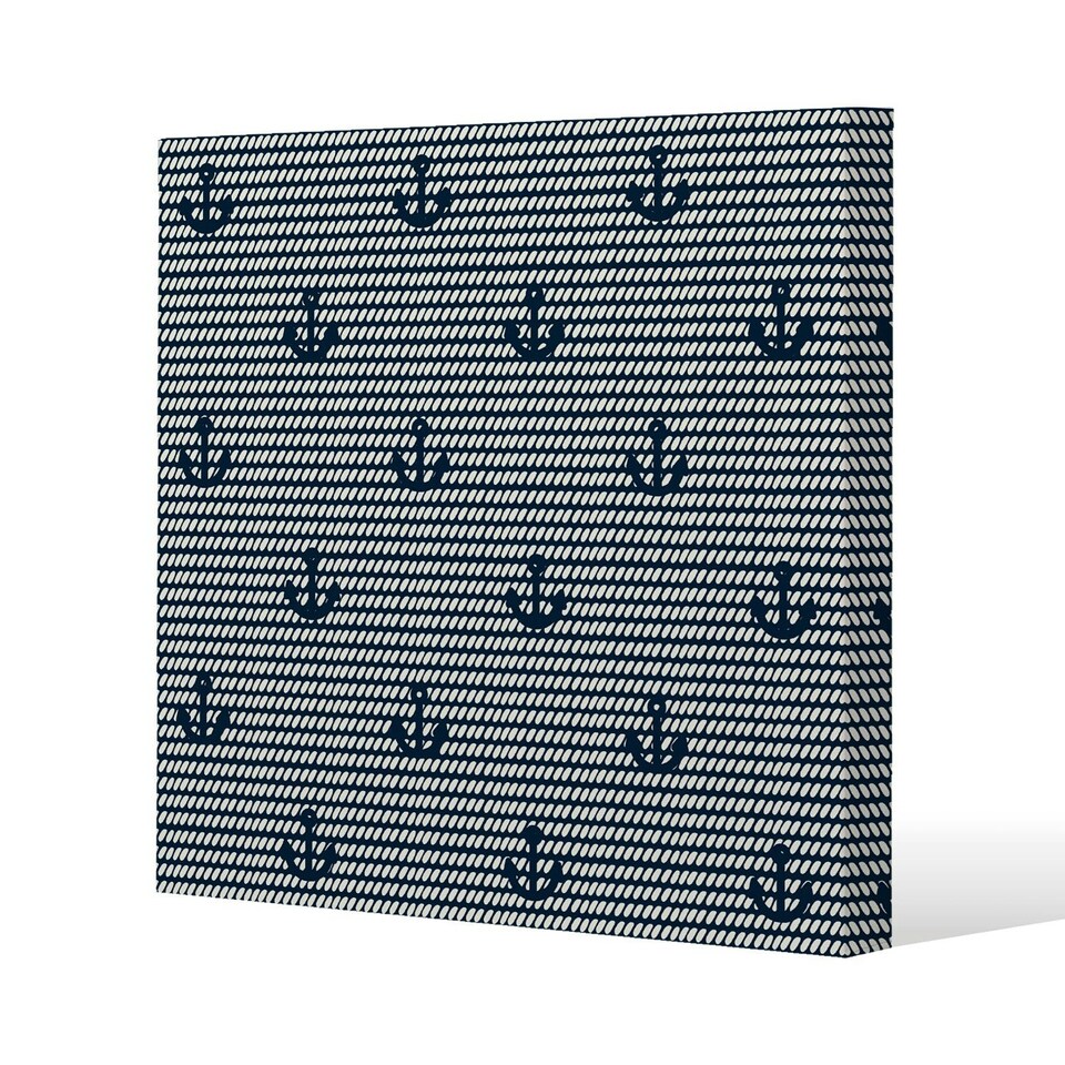 image 1 of Anchors on Rope Pattern (Canvas Print) 90 x 90 x 4cm