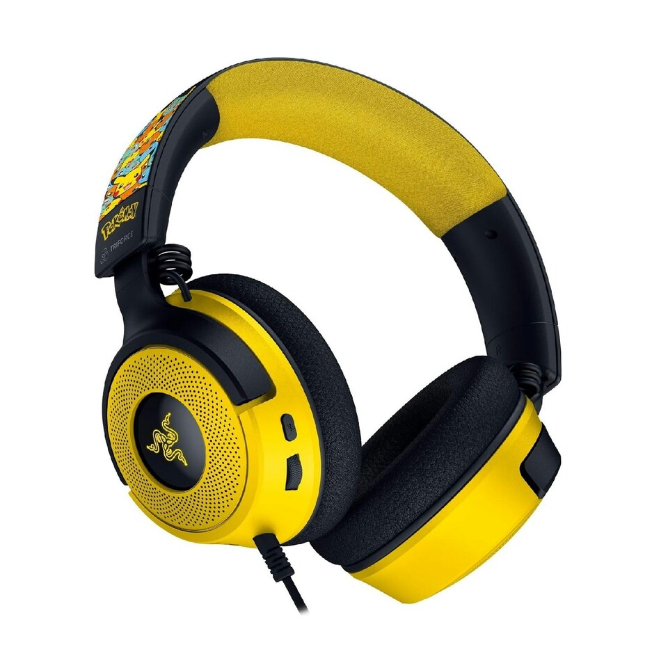 image 1 of Kraken V4 X Pokémon Edition - Wired USB Gaming Headset - TriForce 40mm Drivers - Retractable Cardioid Mic - Surround Sound - Chroma RGB - for PC & console via USB-C | Pokémon Kanto