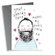 image 1 of Cute Beardy Face Anniversary Card For Him