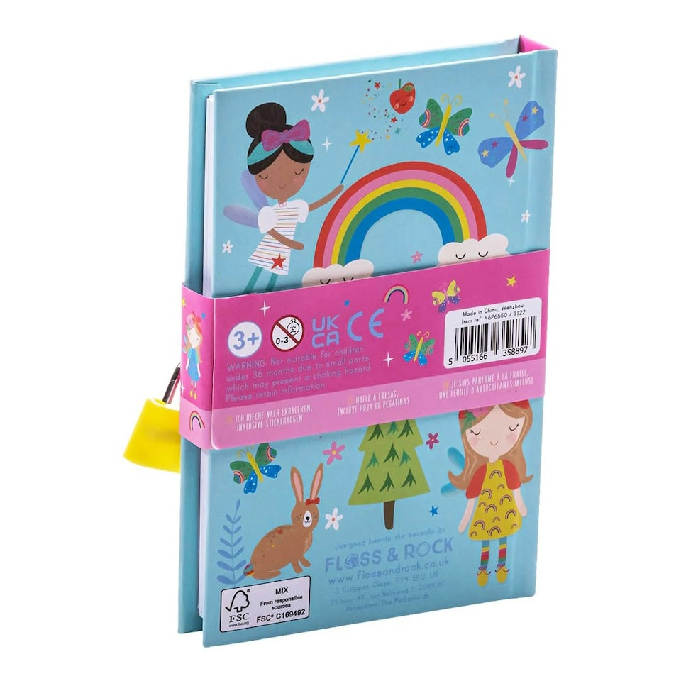 image 1 of Floss & Rock Children's Lockable Secret Diary Notebook - Rainbow Fairy