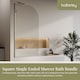 image 2 of Square 1700x750 Single Ended Bath - Panel & Chrome Round Corner Screen