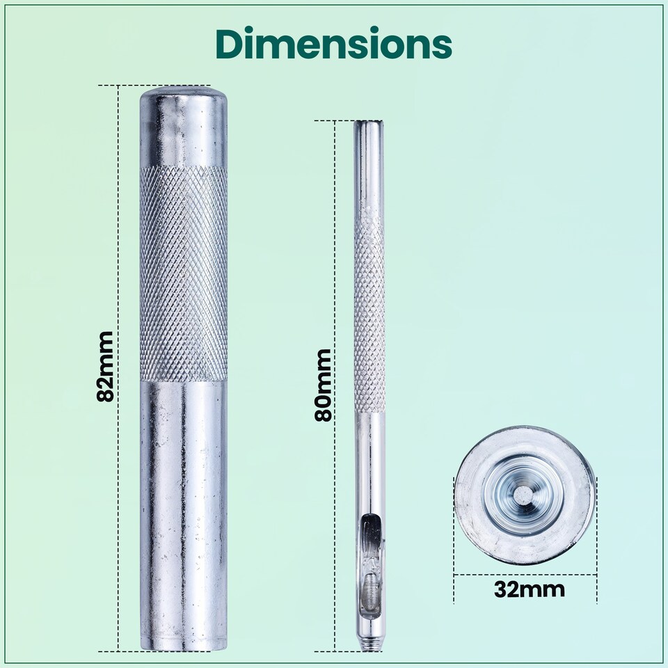 image 1 of 10mm Double Cap Rivets Fixing Hand Tool Set for Sewing & Belts