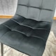 image 7 of Dining Chairs Set of 2 Black Velvet Kitchen Chairs Black