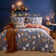 image 1 of furn. Halloween Pawty Printed Reversible Single Duvet Set Orange | Single