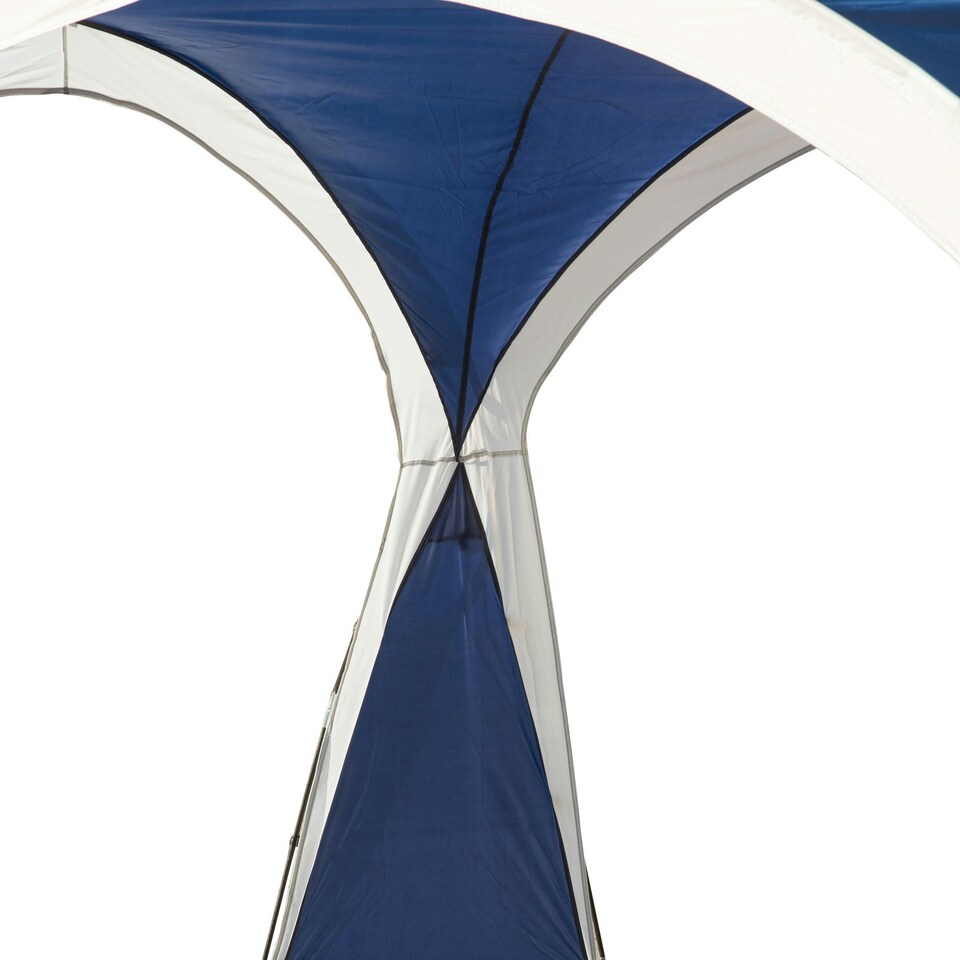 image 1 of Outsunny Outdoor Gazebo Event Dome Shelter Party Tent for Garden Cream and Blue