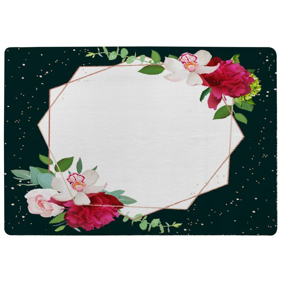image 1 of Bright Flowers, Dark Background (Rug) Multi | XL: 160x230cm