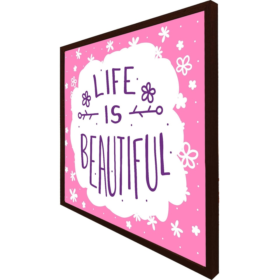image 1 of Life is beautiful (Picture Frame) White | M