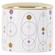 image 1 of Interiors By Premier Dolomite Cotton Ball Canister,White Glazed Holder,Bathroom Cotton Ball Container With Golden Airtight Lid