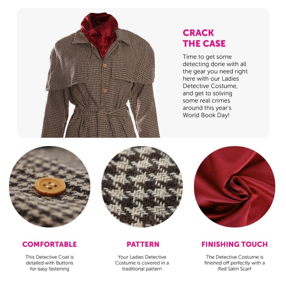 image 1 of Detective Costume Brown | L
