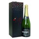 image 2 of Eurowrap Foil Hearts Bottle Box - Navy/Red/Gold - One Size