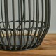 image 1 of ValueLights Hollins Painted Black Table Lamp with Medium White Drum Shade and LED Bulb