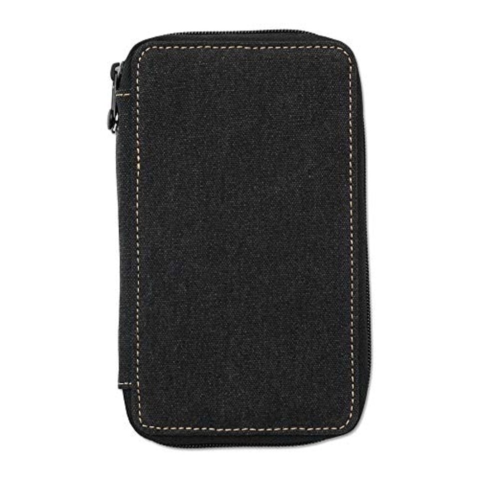 image 1 of Canvas Pencil and Accessory Case - 48 pencil capacity Brown