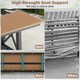image 8 of COSTWAY Patio 183cm Extra Long Bench Outdoor Backless Bench Brown