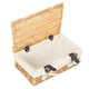 image 5 of 34cm Packaging Wicker Picnic Basket with Lining Blue | Blue | One Size