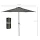 image 5 of Outsunny 2.7m Patio Garden Umbrella Outdoor Parasol Outdoor Market Table Umbrella with Tilt Crank and 24 LEDs Lights Grey