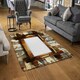 image 2 of Rustic Egyptian Wooden Frame (Rug) Brown | Large: 140x200cm