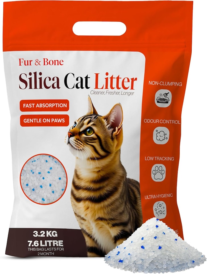 image 1 of Fur & Bone 7.6L Silica Cat Litter Crystals Low Dust