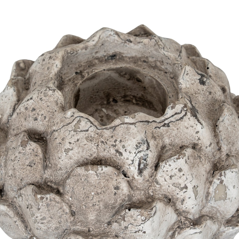 image 1 of Large Acorn Tea Light Holder - Ceramic - L18 x W18 x H12 cm - Stone