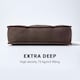 image 5 of Homescapes Chocolate Brown Faux Suede Dining Chair Booster Cushion Brown