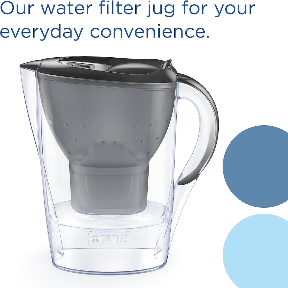 image 1 of BRITA Marella Water Filter Jug Graphite (2.4L) Starter Pack incl. 3x MAXTRA PRO Pure Performance Cartridges