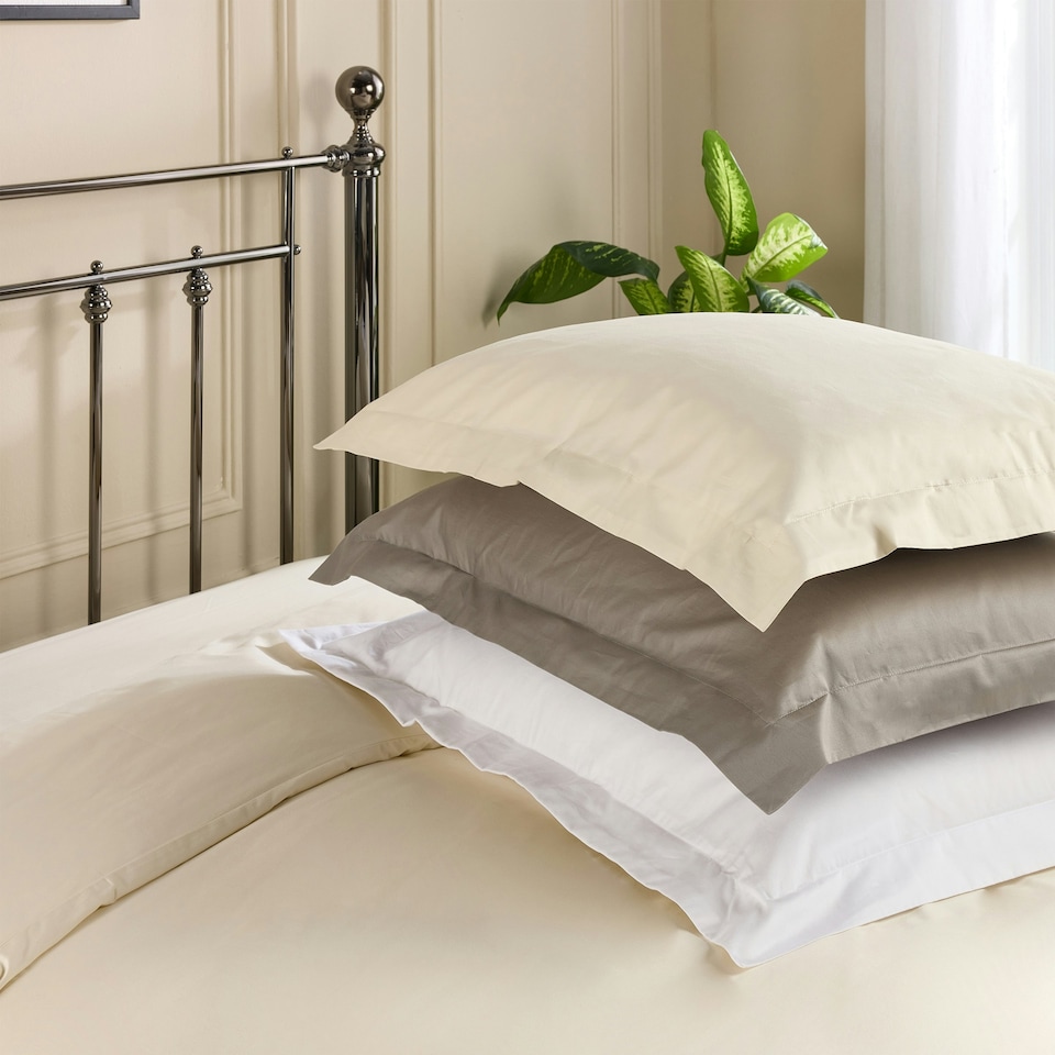 image 1 of Hotel Pure Luxury 5 Star Cream Oxford Pillowcase - Pair