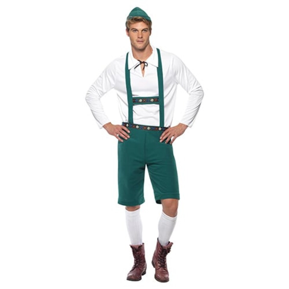 image 1 of Beer Fest Green Fancy Dress Costume Adult Mens Medium