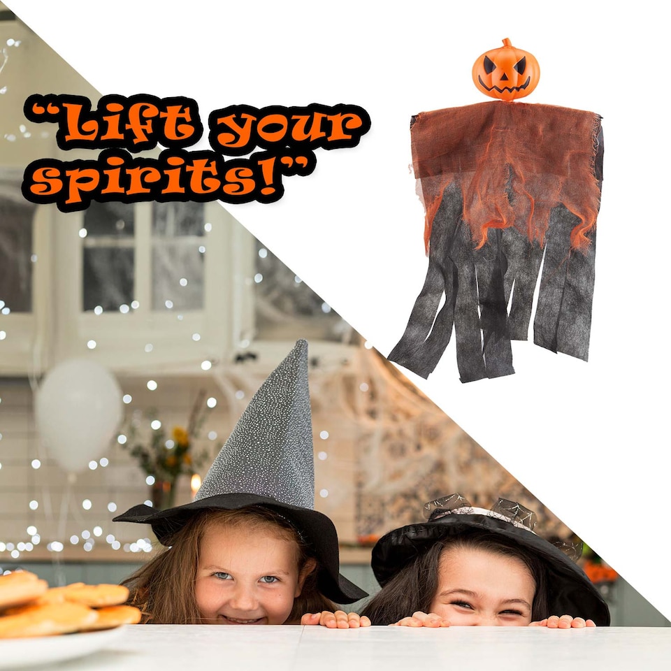 image 1 of vfm-estore Hanging Halloween Pumpkin Decoration - 35 x 23.2 cm