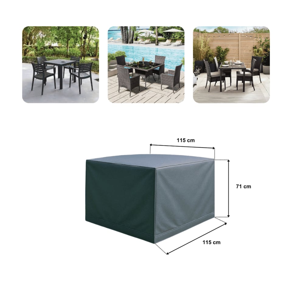 image 1 of 115cm Outdoor Furniture Set Cover Polyester Modular Rattan Sets Grey