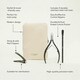 image 2 of Mylee Manicare Kit - Manicure Tools Set - Includes Cuticle Nippers, Small Nail Clipper & Dual-Ended Cuticle Pusher