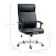 image 3 of Vinsetto Massage Office Chair, PU Desk Chair with 6 Point Massage, High Back Computer Chair with Metal Legs, Thick Seat, Remote Control and Adjustable Height, Black