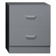image 1 of FWStyle Tunis 2 Drawer Bedside Table Matt Grey