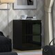 image 5 of FWStyle Stora 2 Drawer Bedside Cabinet - Black Gloss Front