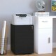image 2 of Vinsetto 3 Drawer Metal Filing Cabinet Lockable 5 Wheels Under Desk Black