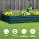 image 10 of Outsunny Galvanised Raised Garden Bed Metal Planter Box with Open Bottom, Green