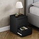 image 9 of Vida Designs Denver 2 Drawer Bedside Chest Cabinet Table Nightstand, Black
